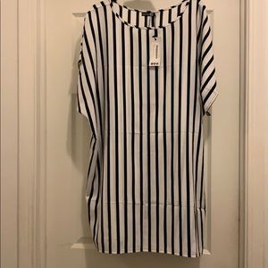 NWT BLack&White striped tunic